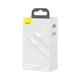 Кабель для Iphone на 1,5м. USB to Lightning Simple Wisdom Data Series 2,4A 20W White, Baseus для зарядки та передачі даних (TZCATLZJ-02) - зображення 8