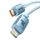 Кабель Baseus Crystal Shine Series Fast Charging Data Cable Type-C to iP 20W 2 м Sky Blue (CAJY001403) - изображение 2