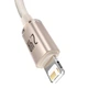 Кабель Baseus Crystal Shine Series Fast Charging Data Cable USB to iP 2.4A 2 м Pink (CAJY001204) - зображення 3