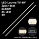 LED підсвітка Louvre TV 49" inch 31-led 3V 514mm 160616-L + 160616-R 160628-L + 160628-R BN95-03721A 2pcs=1set - зображення 1