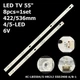 LED підсвітка TV 55" inch 6V 4C-LB5504-HR21J 55D2900 B-1 4C-LB5505-HR21J 55D2900 A-1 55HR330M05A8 8pcs=1set - изображение 1