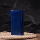 Стильный женский кошелек из лакированной кожи с визитницей ST Leather 19404 Синий - изображение 7