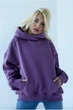 Женский теплый худи ONIOS Modern Hoodie Oversize Темно-Лиловый M-XL 2408 - изображение 2