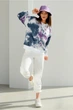 Женский свитшот ONIOS Colorful Madness Тай-дай Синий M 2335 - изображение 4