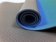 Коврик для йоги и фитнеса + чехол (мат, каремат спортивный) OSPORT Premium TPE 6мм (n-0007) Черно-синий - изображение 2