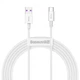 USB кабель USB на Type-C Baseus Superior Series Fast Charging (66W, 1m). White - зображення 1