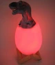 3D нічник світильник динозавр в яйці Dinosaur Lamp різнокольоровий з пультом д/к з підзарядкою від USB - зображення 4