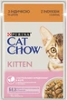 Влажный корм для котят Purina Cat Chow Kitten кусочки в желе с индейкой и цуккини 85 г (7613036595001) - изображение 1