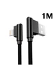 Зарядний кабель Foxconn 90° degree Lightning 1m - USB на Lightning кабель для iPhone,iPad, iPod, Macbook, iMac | 1м - зображення 1