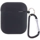 Силиконовый футляр с микрофиброй для наушников Airpods 1/2 Черный / Black - изображение 1