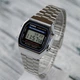Чоловічий електронний годинник Casio A168WA-1YES Сіро-чорний - зображення 1