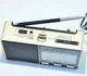 Портативний радіоприймач з ліхтариком FM приймач на батарейках АА або батарея BL-5C USB MP3 Golon RX-8866 Золотистий - зображення 4