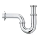 Сифон для умивальнику GROHE трубний метал впуск 1 1/4" випуск горизонтальний хром 28947000 - зображення 3