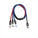 Кабель Baseus 3 в 1 Type-C + Lightning + microUSB - USB 120 см - зображення 1