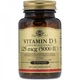 Вітамін Д3, Vitamin D3 5000 IU, Solgar, 125 мкг, 60 вегетаріанських капсул (SOL-03312) - изображение 1