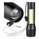 Сверхмощный светодиодный ручной аккумуляторный фонарь Police X-Balog BL-511-P50 с Zoom с боковыми диодами 3 режима - изображение 4