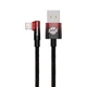 Кабель Baseus MVP 2 Elbow-shaped Fast Charging Data Cable USB to iP 2.4A 1 м Black/Red (CAVP000020) - изображение 2