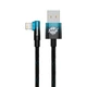 Кабель Baseus MVP 2 Elbow-shaped Fast Charging Data Cable USB to iP 2.4A 2 м Black/Blue (CAVP000121) - изображение 2