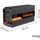 Інвертор Чистий сінус Edecoa Spannungswandler 12-230v 2500/5000w (пульт дистанційного керування) - зображення 4