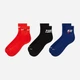 Набор женских носков Nike U Nk Everyday Plus Cush Ankle DH3827-905 34-38 3 пары Черный/Синий/Красный (196147075251) - изображение 1