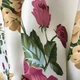 Плотные атласные шторы 150x270 cm с тюлем ALBO Кремовые с цветочным принтом Розового цвета (SHT-M822-7) - изображение 5