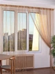 Нитяные шторы однотонные Кофейная 300x280 cm ALBO(NO-4) - изображение 1