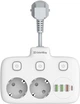 Сетевой фильтр-удлинитель ColorWay 2x220V/3xUSB-A/1xUSB-C (CW-CHE24PDW) - изображение 1