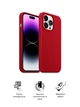 Силиконовый чехол для Apple iPhone 14 Pro, ICON2 Case, Красный, противоударный, панель, защита всего корпуса, матовая поверхность Soft Touch, выступает над дисплеем, совместим с защитными стеклами и пленками, с микрофиброй, ArmorStandart (ARM63602) - изображение 3