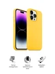 Силіконовий чохол для Apple iPhone 14 Pro, ICON2 Case, Жовтий, протиударний, панель, захист всього корпусу, матова поверхня Soft Touch, виступає над дисплеєм, сумісний із захисними склом і плівками, з мікрофіброю, ArmorStandart (ARM63597) - зображення 3