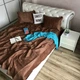 Покрывало на двуспальную кровать ALBO 210х230 cm + наволочки 50x70 cm (2 шт) Шоколадное (P-C2) - изображение 6