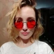 Окуляри іміджеві сонцезахисні круглі вінтажні червоного кольору унісекс - изображение 8