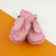 Варежки болоневые на 3 - 4- 5 лет лыжные на резинке для мальчиков и девочек с мишками (арт. 22-12-53) светло-розовый - изображение 2