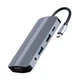 Док-станция USB-C 8-в-1 с HDMI 4K, VGA, USB 3.0, кардридер, стерео-аудио, серый - изображение 1