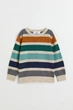 Джемпер светло-бежевый в полоску H&M 122-128см (40009693) - изображение 1