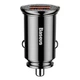 Автомобільний зарядний пристрій Baseus Circular Plastic А+А 30W Black (CCALL-YD01) - зображення 1