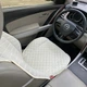 Накидки на передні сидіння автомобіля з Алькантари Lux ПАЙКА Квадратний ромб ніжно кремовий Преміум+ Передній комплект - зображення 6