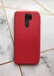 Чехол-книжка с рисунком для Xiaomi Redmi 9 Красный; Фон ромашки (принт 41) - изображение 2