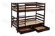 Двухъярусная кровать из дерева Сосна 90*200 Дуос Классик MECANO цвет Темный орех 11MKR01 - изображение 6