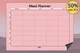 Магнитный планер Plans Come True «Меню «Минимал Роза», А3, 42х30 см, ENG - изображение 1
