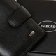 Кожаный мужской кошелек Classic DR. BOND M3748 black - изображение 3