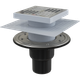Трап для душа ALCAPLAST 150x150мм с сухим затвором вертикальный выпуск сатин APV4444 - изображение 1