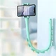 Держатель для телефона гибкий Cute Worm Lazy Holder 7304 с присосками голубой - изображение 6
