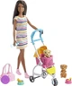 Ігровий набір Barbie Stroll ‘n Play Pups Барбі Брюнетка Прогулянка з цуценятами (GHV93) - зображення 1