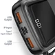 Повербанк портативное зарядное устройство Power Bank Baseus Q Pow 10000 mAh premium 15W 3A с технологией QC3.0+PD3.0 и iP кабелем карманная стильная батарея Mini Black - изображение 6