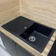 Кухонная мойка гранит ADAMANT Fort 770х495x200 Черный-03 с сифоном Nova - изображение 4