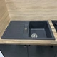 Кухонная мойка гранит ADAMANT Fort 770х495х200 Графит-13 с сифоном Nova - изображение 5