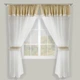 Короткие тюлевые шторы для кухни Adagio Windows Decor Ксения, бежевая занавеска с боковыми подхватами 140х170см (2шторы) - изображение 1