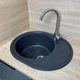 Кухонная мойка гранит ADAMANT Vast 610х495х200 Графит-13 с сифоном Nova - изображение 4
