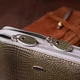 Кошелек женский из экокожи на две молнии лаковый KIVI Хамелеон 19024 Серый - изображение 9