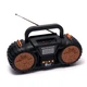 Портативне FM-радіо EPE FP-131-S з USB/TF/MP3 Музичний плеєр Акумуляторний із сонячною панеллю Чорний із золотом KNS18-97 - зображення 1
